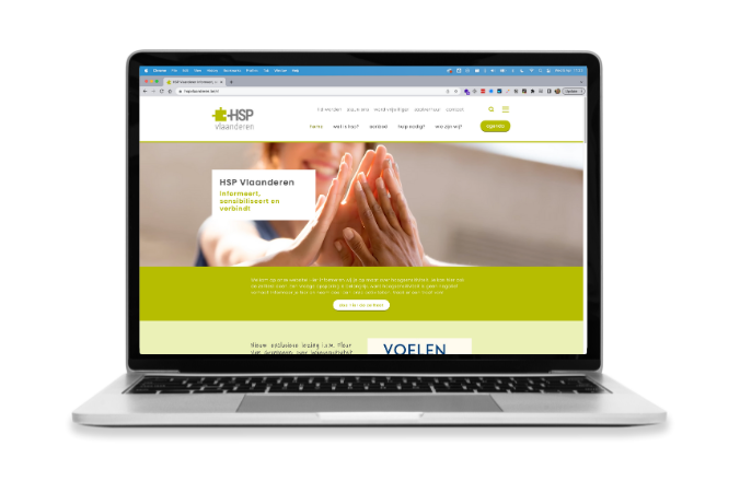 Website voorbeeld HSP Vlaanderen
